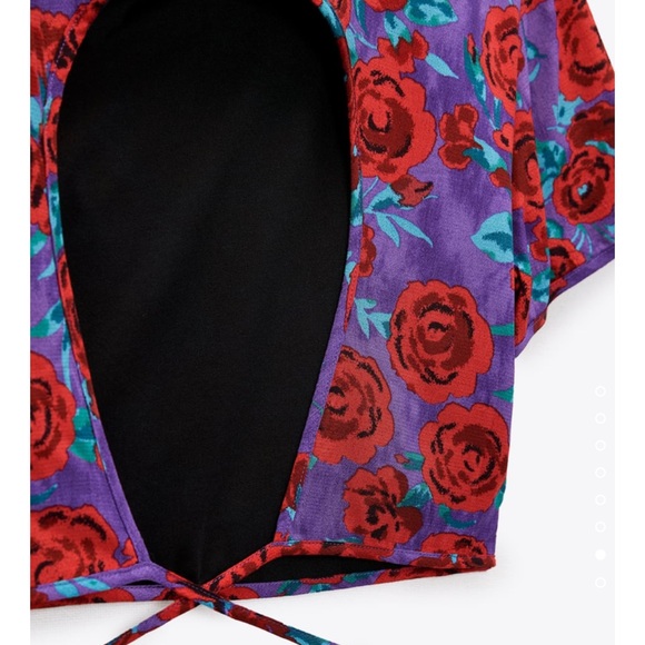 Zara BLOGGERS FAV PRINTED CROP TOP - Picture 11 of 13